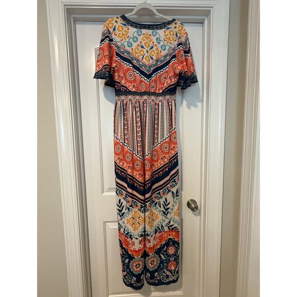 Flying Tomato Colorful Boho V-Neck Maxi Dress. 
Size Large - Picture 3 of 10
